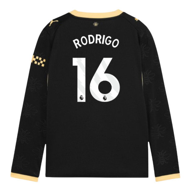 2026-2027 Man City Away Long Sleeve Shirt (Kids) (Rodrigo 16)
