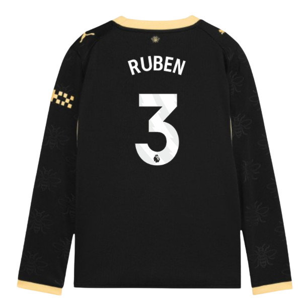 2026-2027 Man City Away Long Sleeve Shirt (Kids) (Ruben 3)