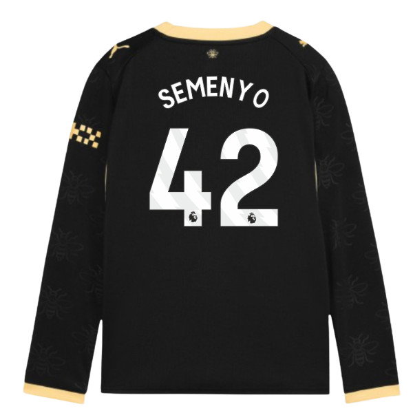 2026-2027 Man City Away Long Sleeve Shirt (Kids) (Semenyo 42)