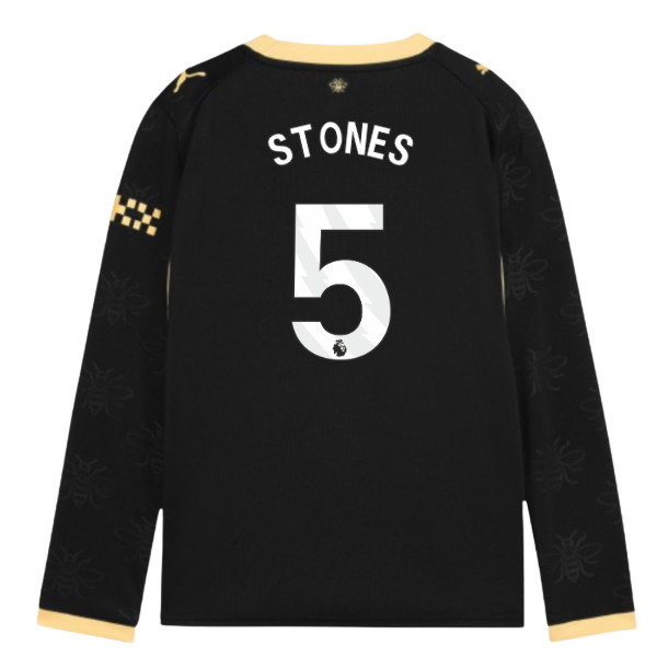 2026-2027 Man City Away Long Sleeve Shirt (Kids) (Stones 5)