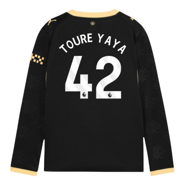 2026-2027 Man City Away Long Sleeve Shirt (Kids) (Toure Yaya 42)