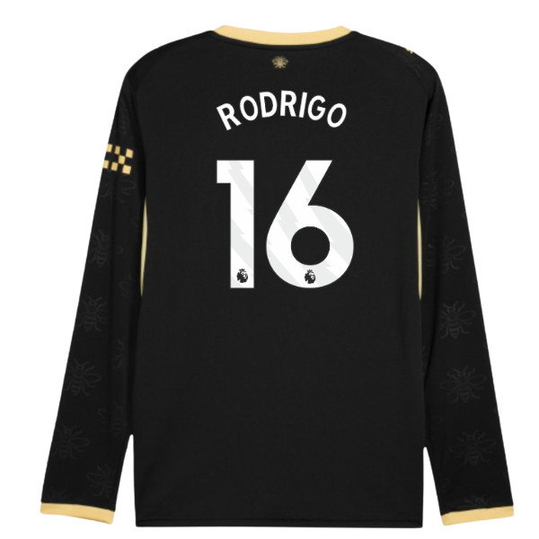 2026-2027 Man City Away Long Sleeve Shirt (Rodrigo 16)