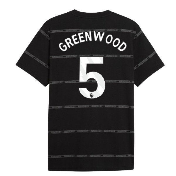 2026-2027 Man City ftblCulture Tee AOP (Black) (Greenwood 5)