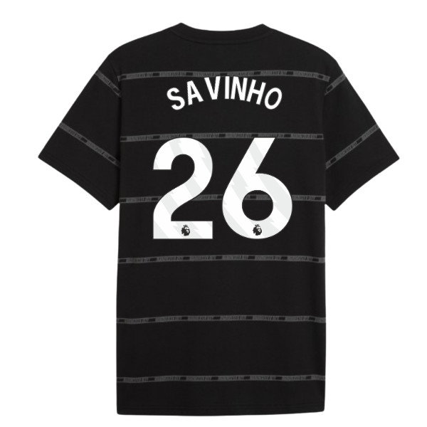 2026-2027 Man City ftblCulture Tee AOP (Black) (Savinho 26)