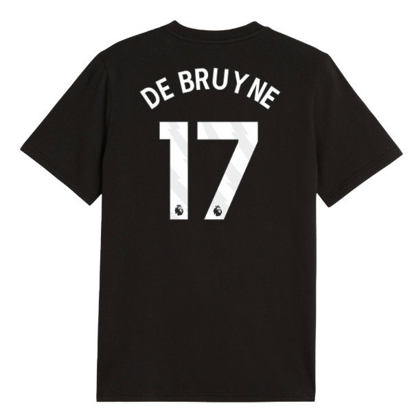 2026-2027 Man City FtblCulture Tee (Black) (De Bruyne 17)