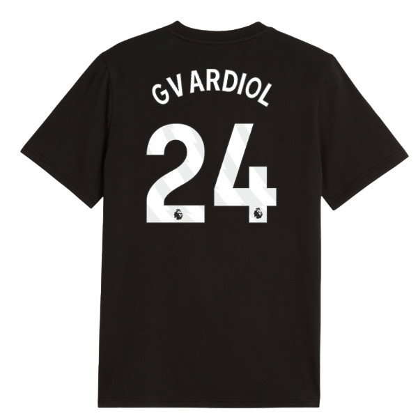 2026-2027 Man City FtblCulture Tee (Black) (Gvardiol 24)