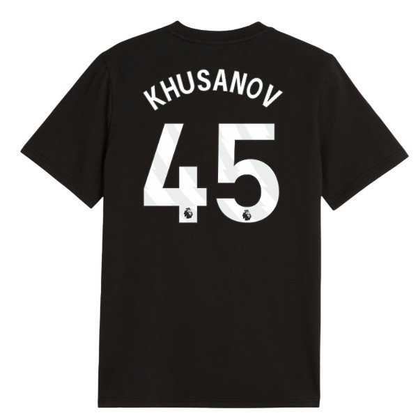2026-2027 Man City FtblCulture Tee (Black) (Khusanov 45)