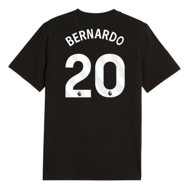 2026-2027 Man City FtblCulture Tee (Black) - Kids (Bernardo 20)