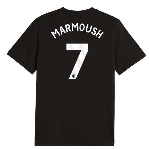 2026-2027 Man City FtblCulture Tee (Black) - Kids (Marmoush 7)