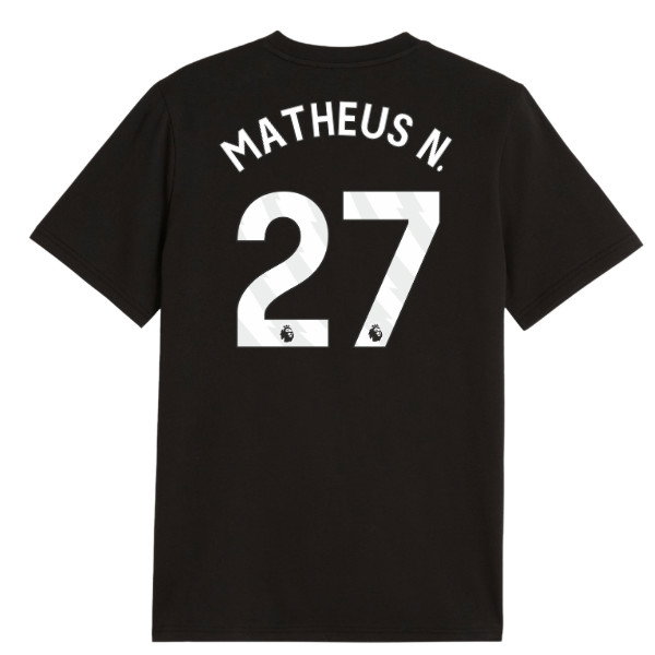 2026-2027 Man City FtblCulture Tee (Black) - Kids (Matheus N. 27)