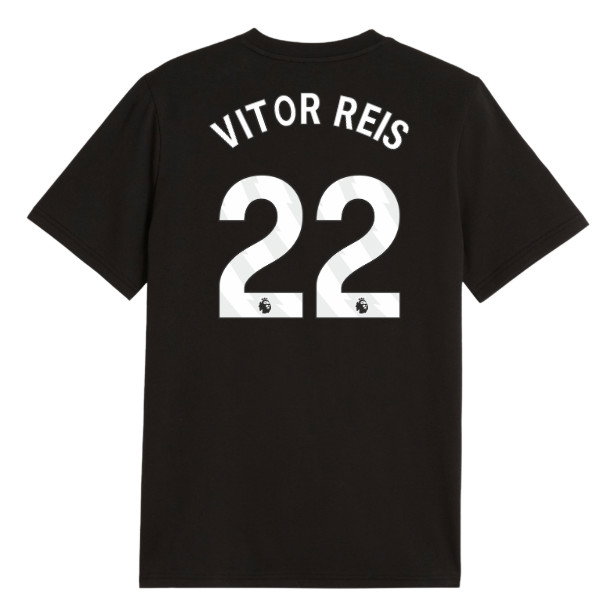 2026-2027 Man City FtblCulture Tee (Black) - Kids (Vitor Reis 22)