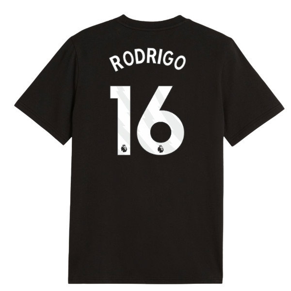 2026-2027 Man City FtblCulture Tee (Black) (Rodrigo 16)