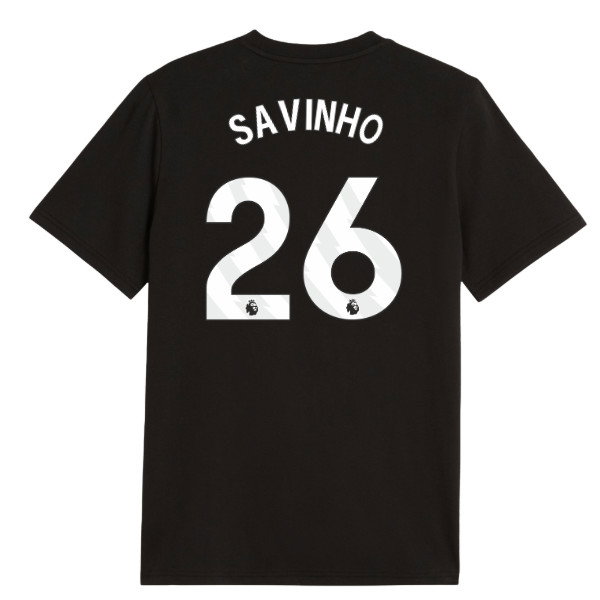 2026-2027 Man City FtblCulture Tee (Black) (Savinho 26)