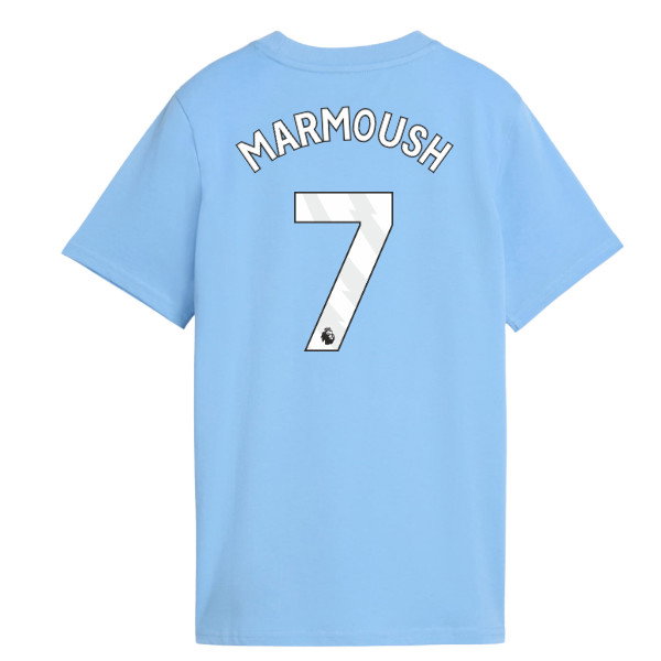 2026-2027 Man City FtblCulture Tee (Light Blue) - Kids (Marmoush 7)
