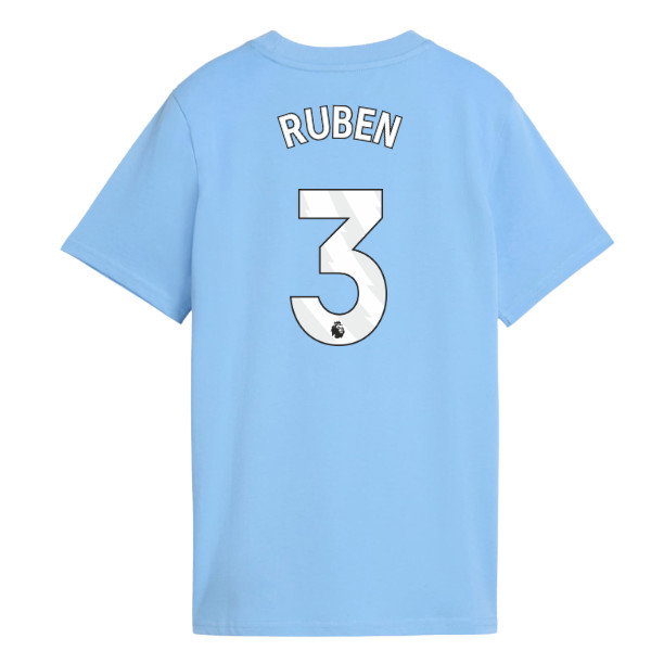 2026-2027 Man City FtblCulture Tee (Light Blue) - Kids (Ruben 3)