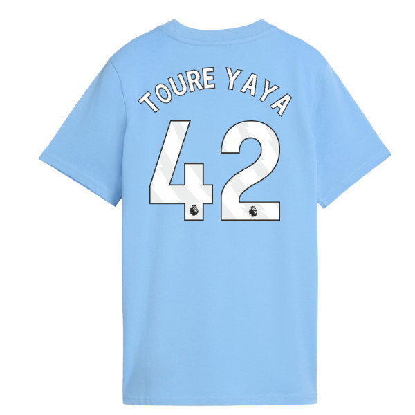 2026-2027 Man City FtblCulture Tee (Light Blue) - Kids (Toure Yaya 42)
