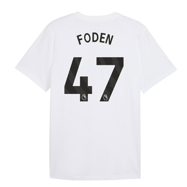 2026-2027 Man City FtblCulture Tee (White) (Foden 47)
