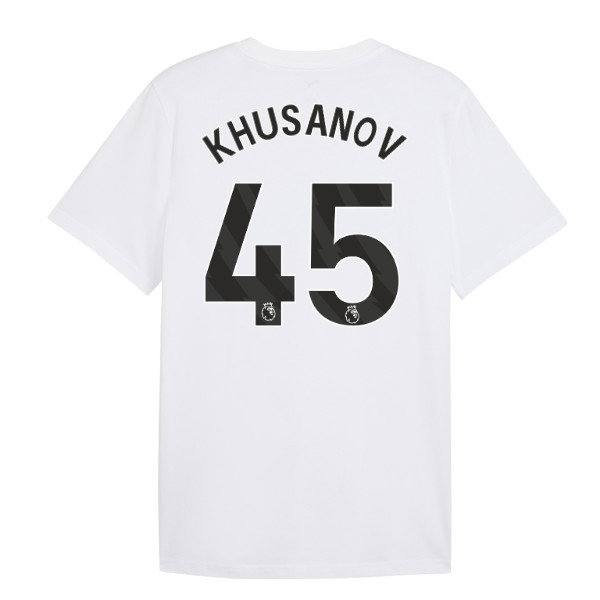 2026-2027 Man City FtblCulture Tee (White) (Khusanov 45)