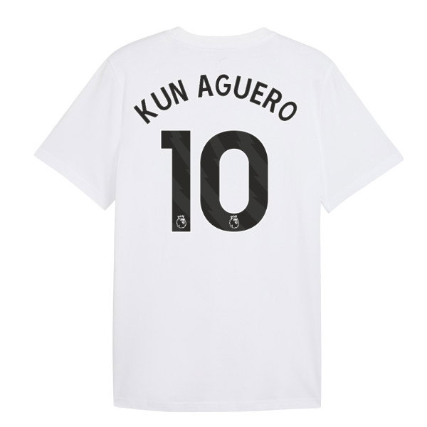 2026-2027 Man City FtblCulture Tee (White) (Kun Aguero 10)