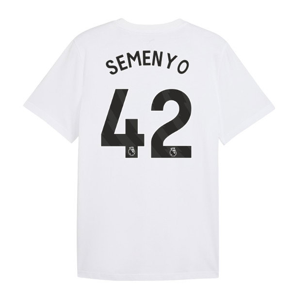 2026-2027 Man City FtblCulture Tee (White) (Semenyo 42)