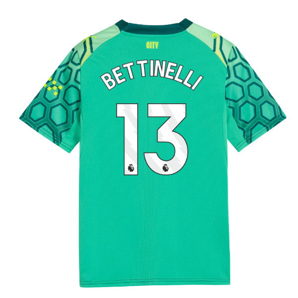 2026-2027 Man City Goalkeeper Shirt (Green) - Kids (Bettinelli 13)