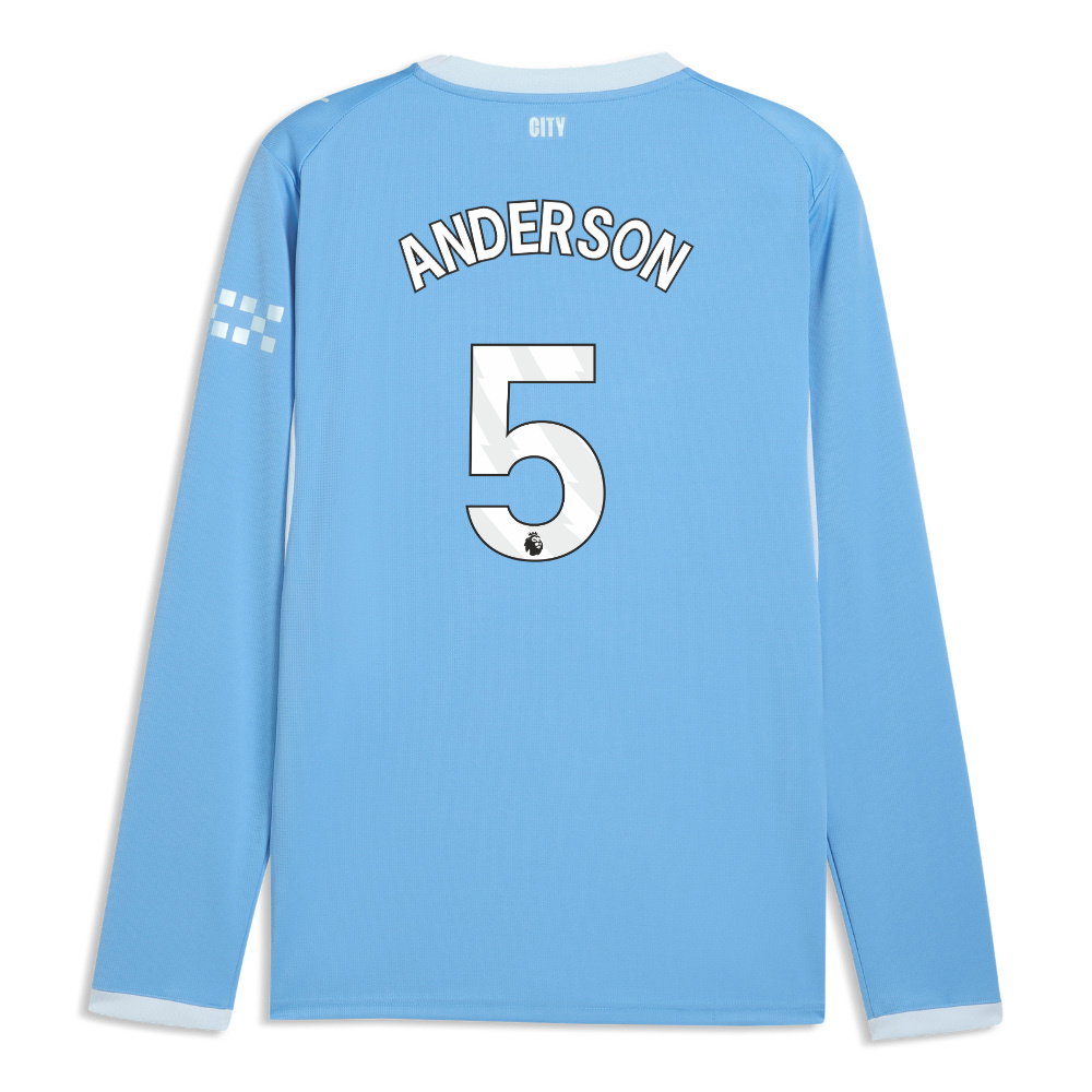 2026-2027 Man City Home Long Sleeve Shirt (Anderson 5)