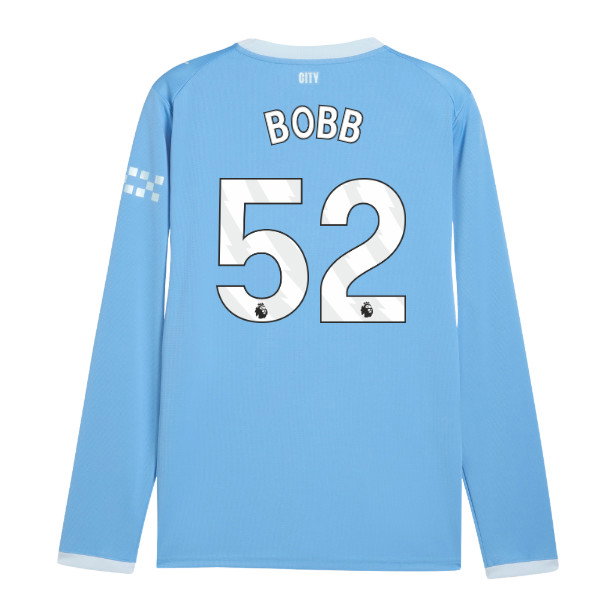 2026-2027 Man City Home Long Sleeve Shirt (Bobb 52)