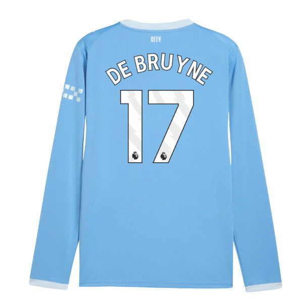 2026-2027 Man City Home Long Sleeve Shirt (De Bruyne 17)