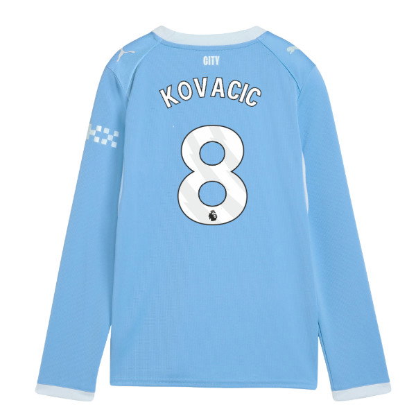 2026-2027 Man City Home Long Sleeve Shirt (Kids) (Kovacic 8)
