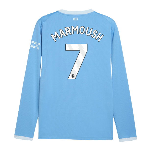 2026-2027 Man City Home Long Sleeve Shirt (Marmoush 7)