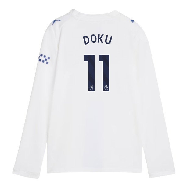 2026-2027 Man City Third Long Sleeve Shirt (Kids) (Doku 11)