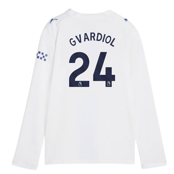 2026-2027 Man City Third Long Sleeve Shirt (Kids) (Gvardiol 24)