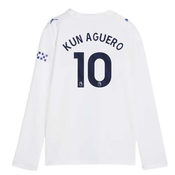 2026-2027 Man City Third Long Sleeve Shirt (Kids) (Kun Aguero 10)
