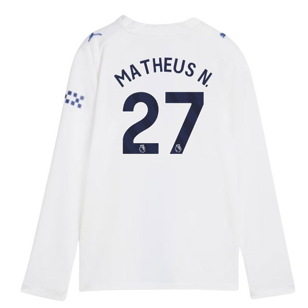 2026-2027 Man City Third Long Sleeve Shirt (Kids) (Matheus N. 27)