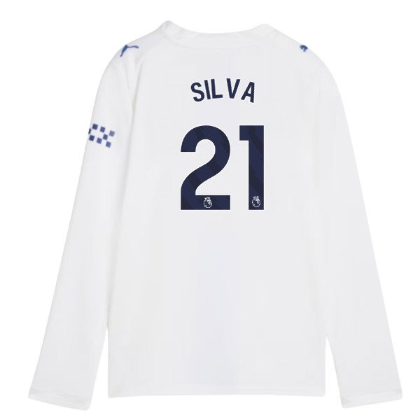 2026-2027 Man City Third Long Sleeve Shirt (Kids) (Silva 21)