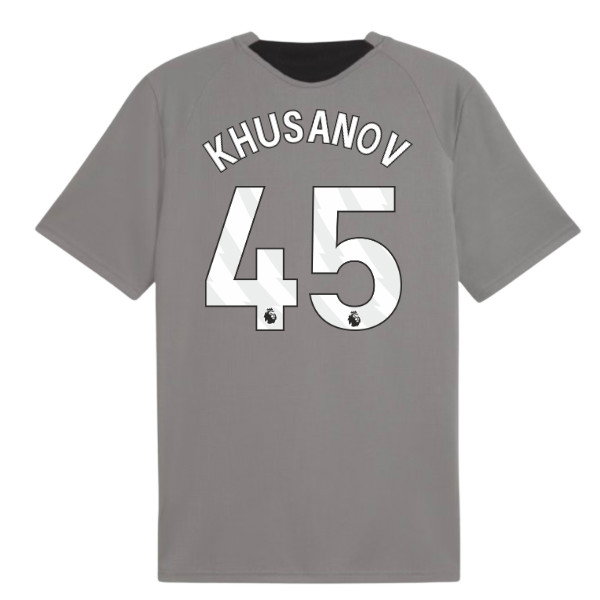 2026-2027 Man City Training Jersey (Cast Iron) (Khusanov 45)