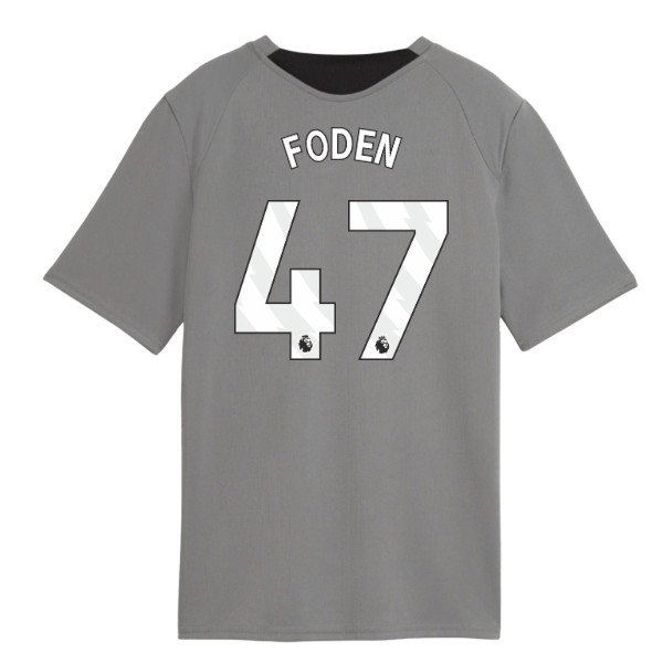 2026-2027 Man City Training Jersey (Cast Iron) - Kids (Foden 47)