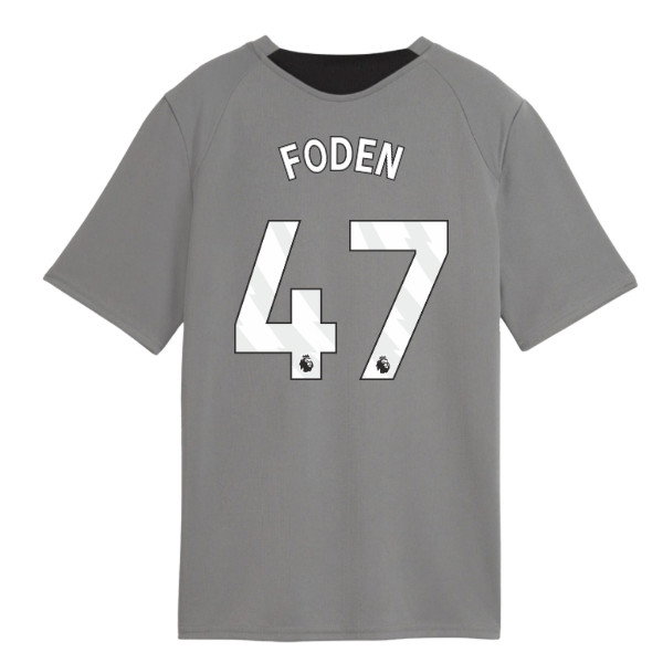 2026-2027 Man City Training Jersey (Cast Iron) - Kids (Foden 47)