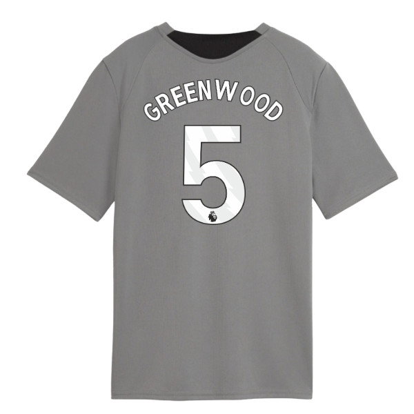 2026-2027 Man City Training Jersey (Cast Iron) - Kids (Greenwood 5)