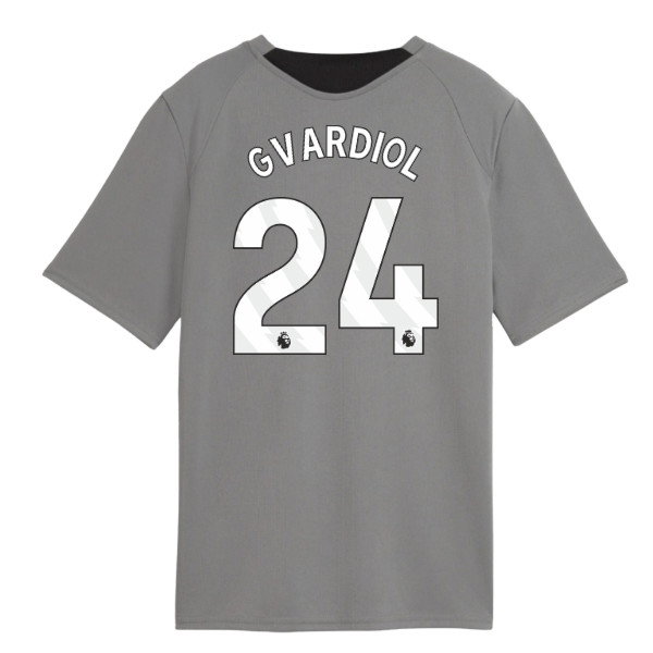 2026-2027 Man City Training Jersey (Cast Iron) - Kids (Gvardiol 24)