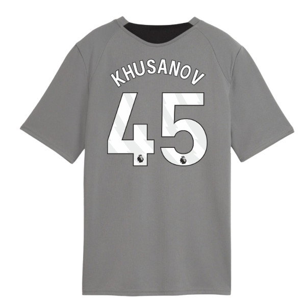 2026-2027 Man City Training Jersey (Cast Iron) - Kids (Khusanov 45)