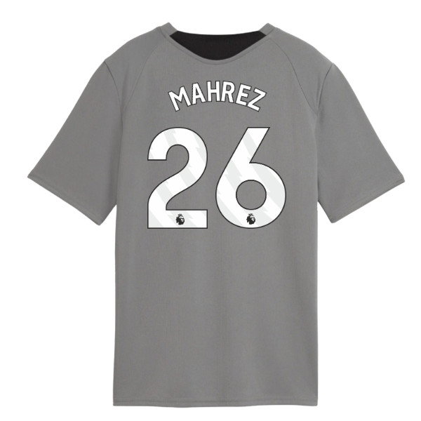 2026-2027 Man City Training Jersey (Cast Iron) - Kids (Mahrez 26)