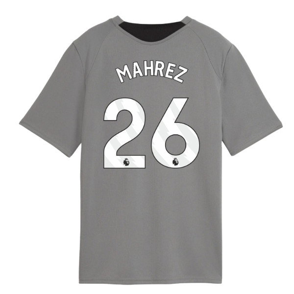 2026-2027 Man City Training Jersey (Cast Iron) - Kids (Mahrez 26)