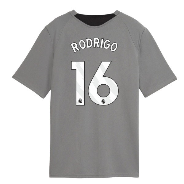 2026-2027 Man City Training Jersey (Cast Iron) - Kids (Rodrigo 16)