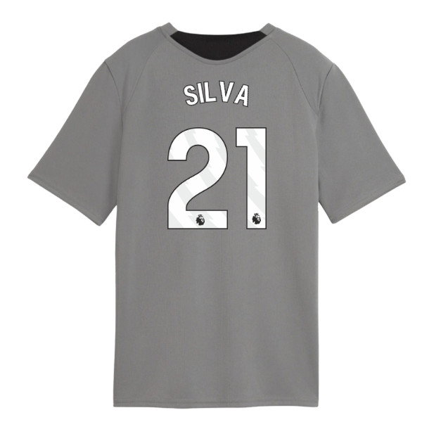 2026-2027 Man City Training Jersey (Cast Iron) - Kids (Silva 21)