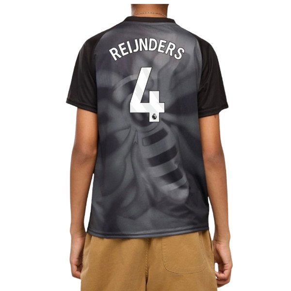2026-2027 Man City Warm Up Jersey (Black) - Kids (Reijnders 4)
