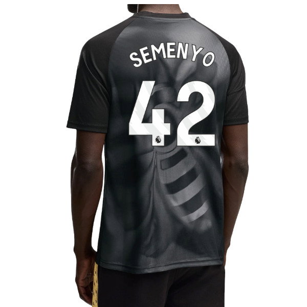 2026-2027 Man City Warm Up Jersey (Black) (Semenyo 42)