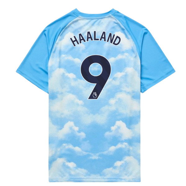 2026-2027 Man City Warm Up Jersey (Icy Blue) (Haaland 9)