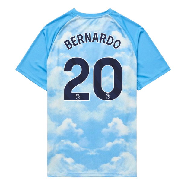 2026-2027 Man City Warm Up Jersey (Icy Blue) - Kids (Bernardo 20)