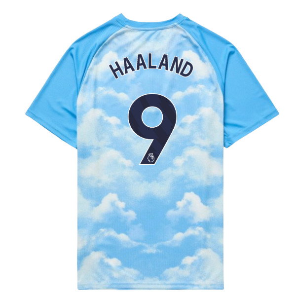 2026-2027 Man City Warm Up Jersey (Icy Blue) - Kids (Haaland 9)